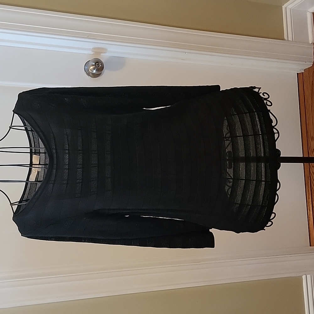 Loft sheer striped lightweight top